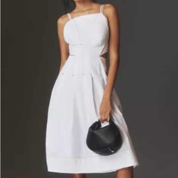 Brand New By Anthropologie Strappy Square-Neck Apron Midi Dress - Picture 6 of 8